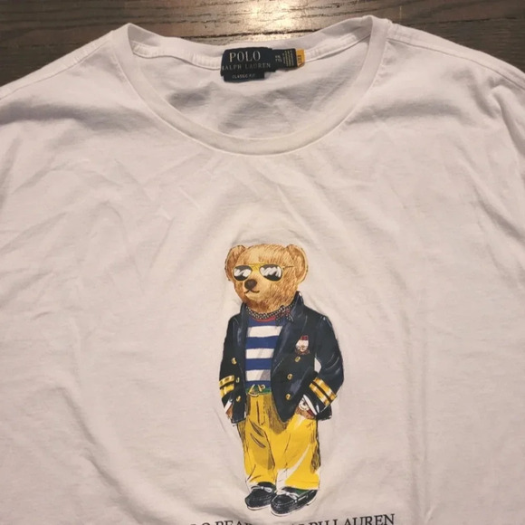 POLO RALPH LAUREN Preppy Bear white classic fit Men's XXL short sleeve t-shirt - Picture 6 of 15